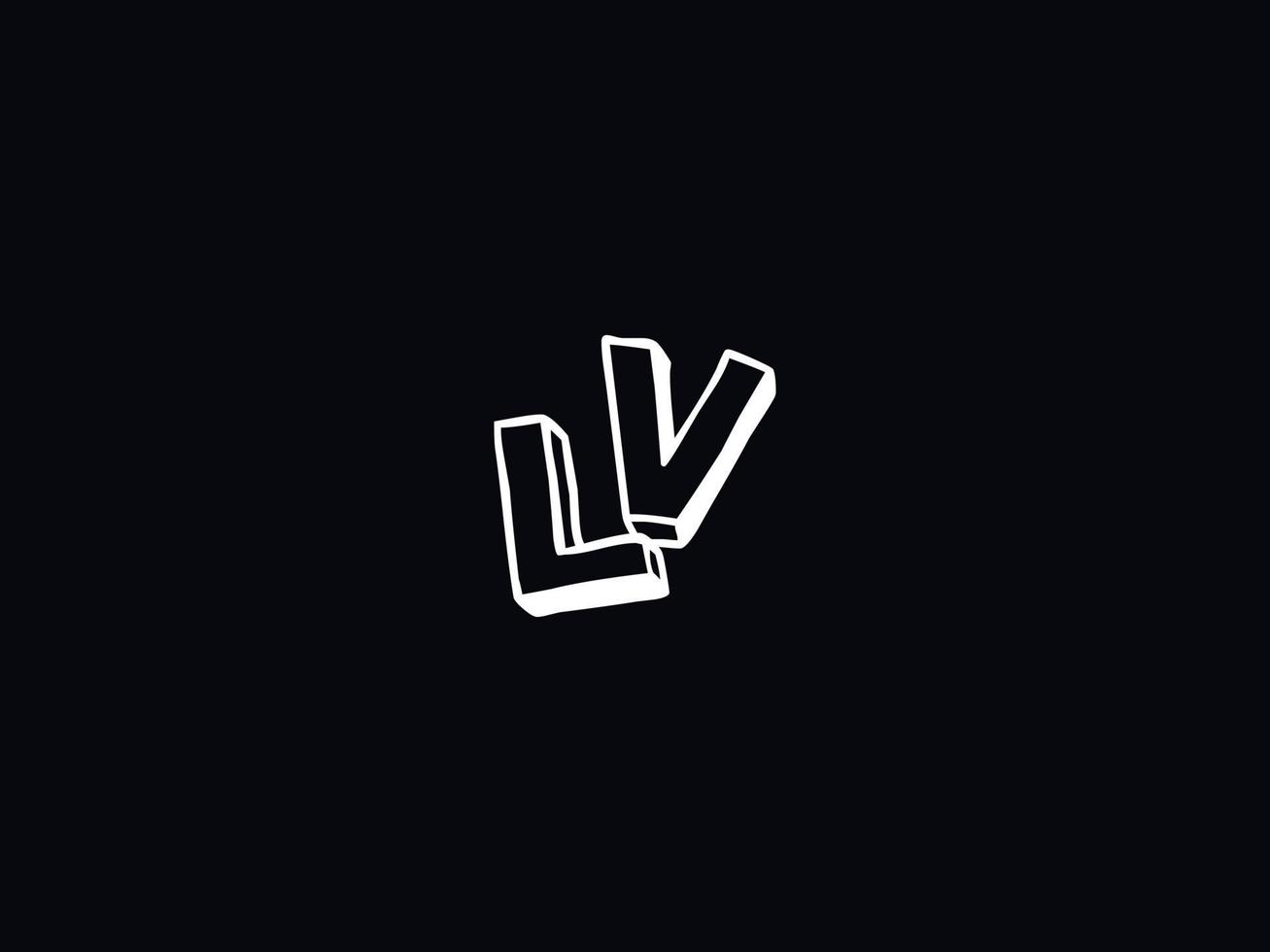 modern lv vl Logo Brief Vektor Symbol Design