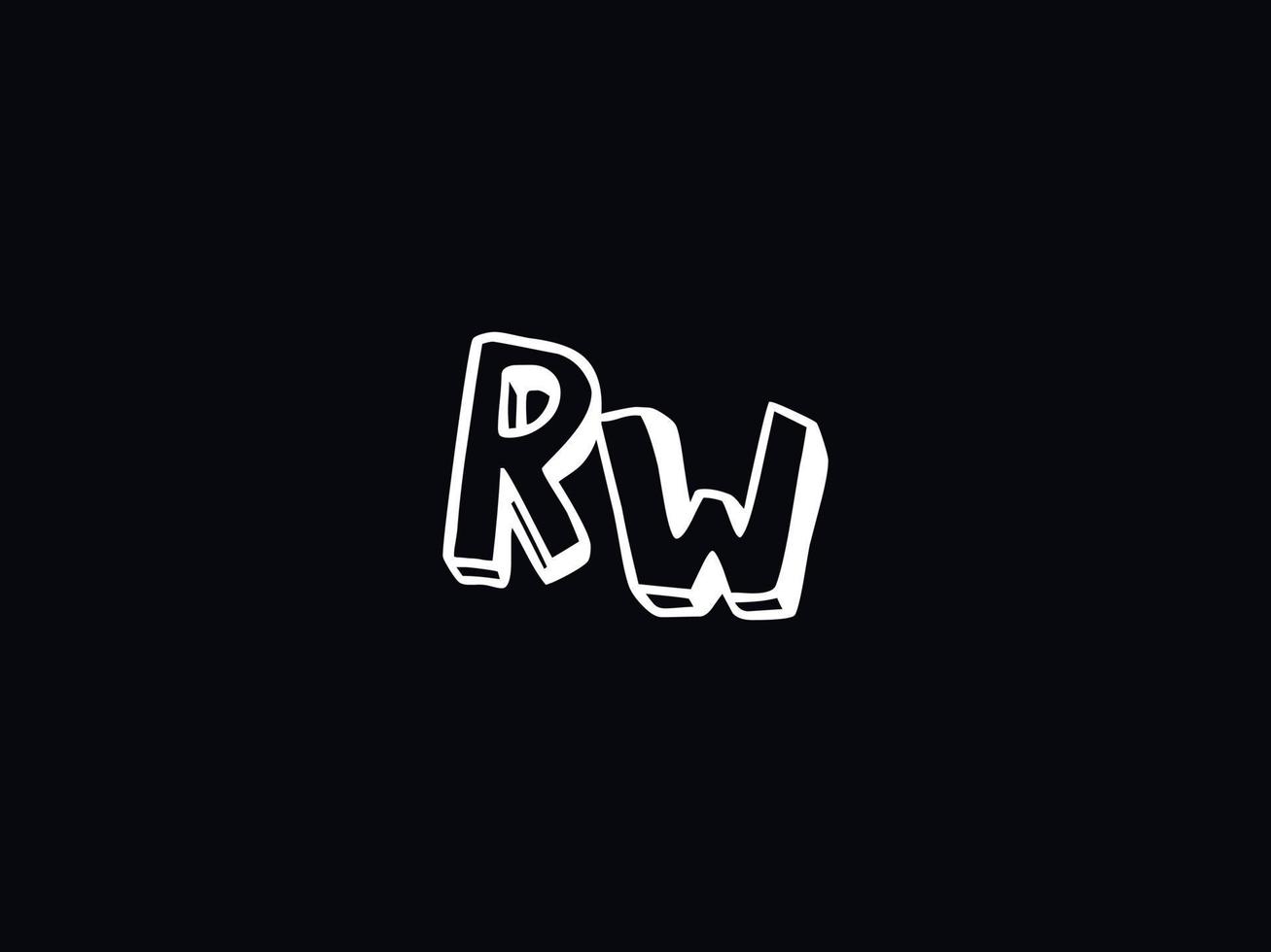 Brief rw Logo Symbol, einzigartig rw Logo Brief Design vektor