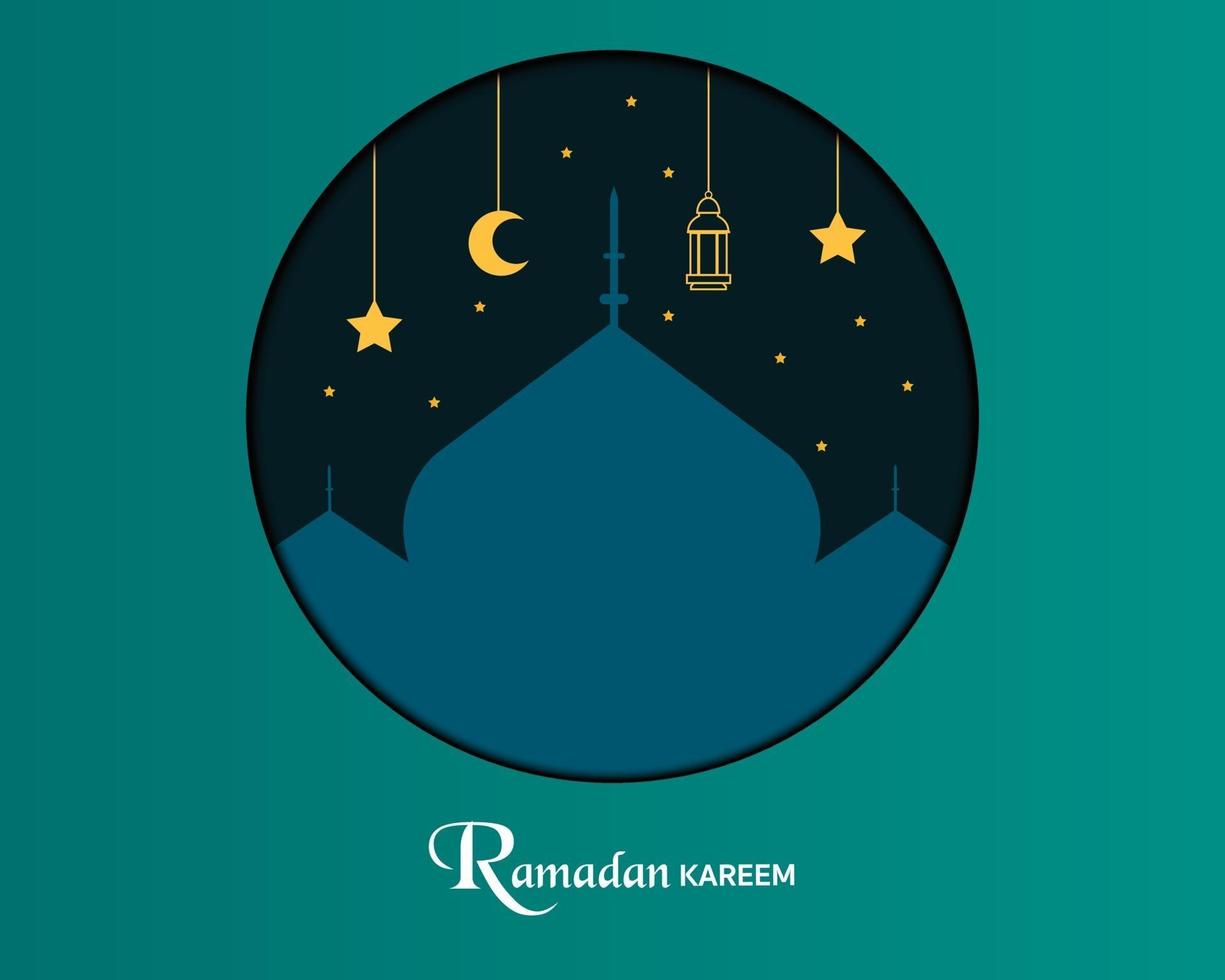 ramadan kareem enkel kort bakgrund vektor