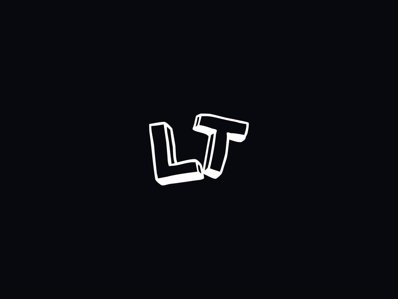 modern lt tl logotyp brev vektor ikon design