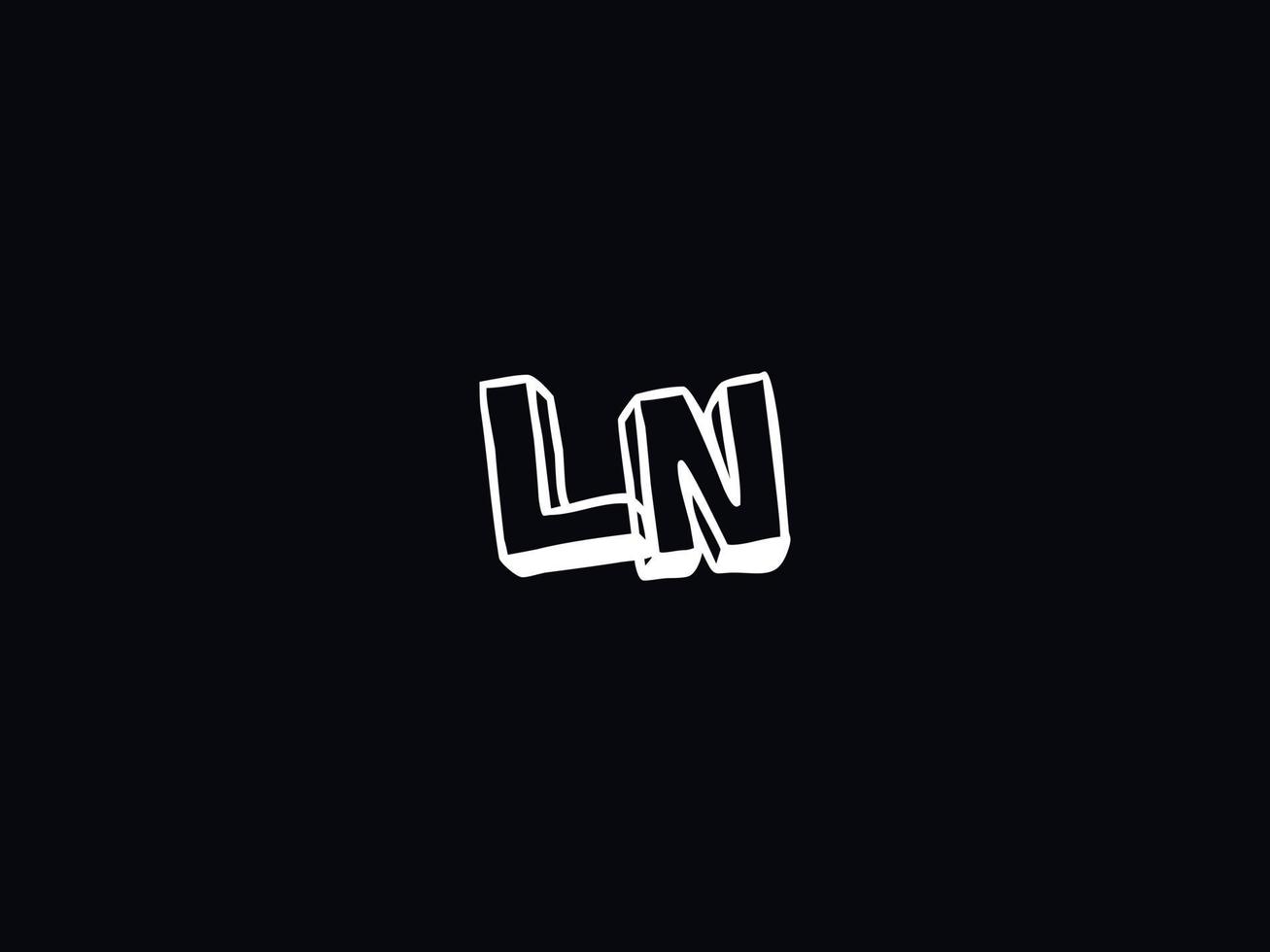 modern ln nl logotyp brev vektor ikon design