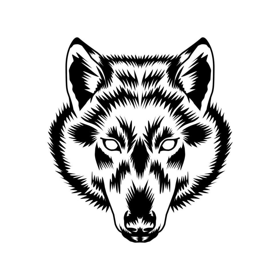 wolf head vektorkonst och grafisk design vektor