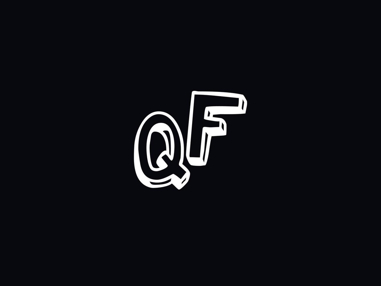 premie qf brev logotyp, unik qf logotyp ikon vektor stock