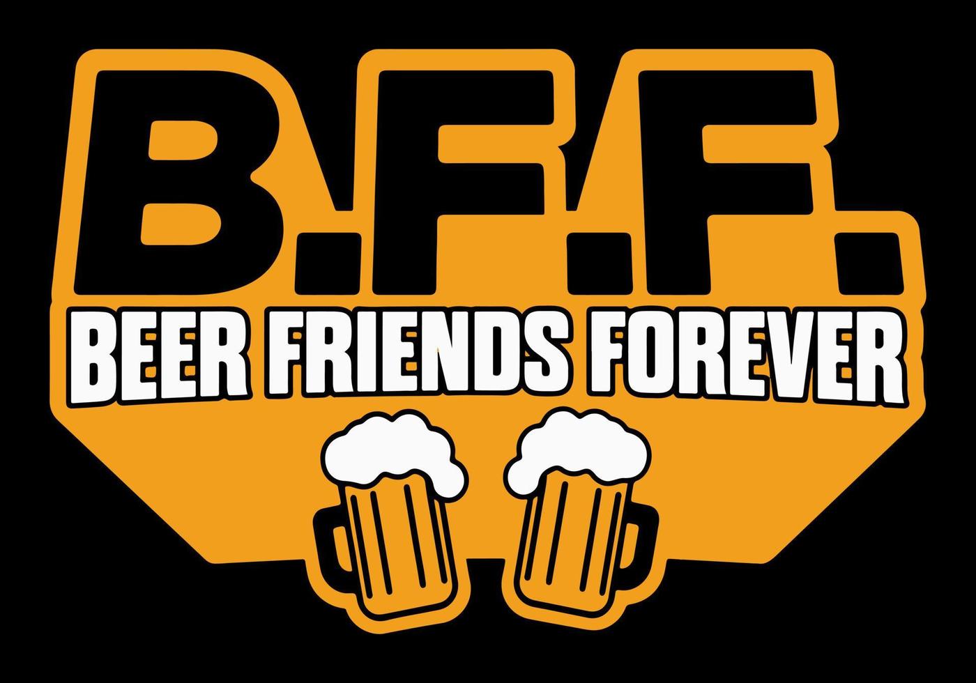 bff öl vänner evigt med öl ikon vektor