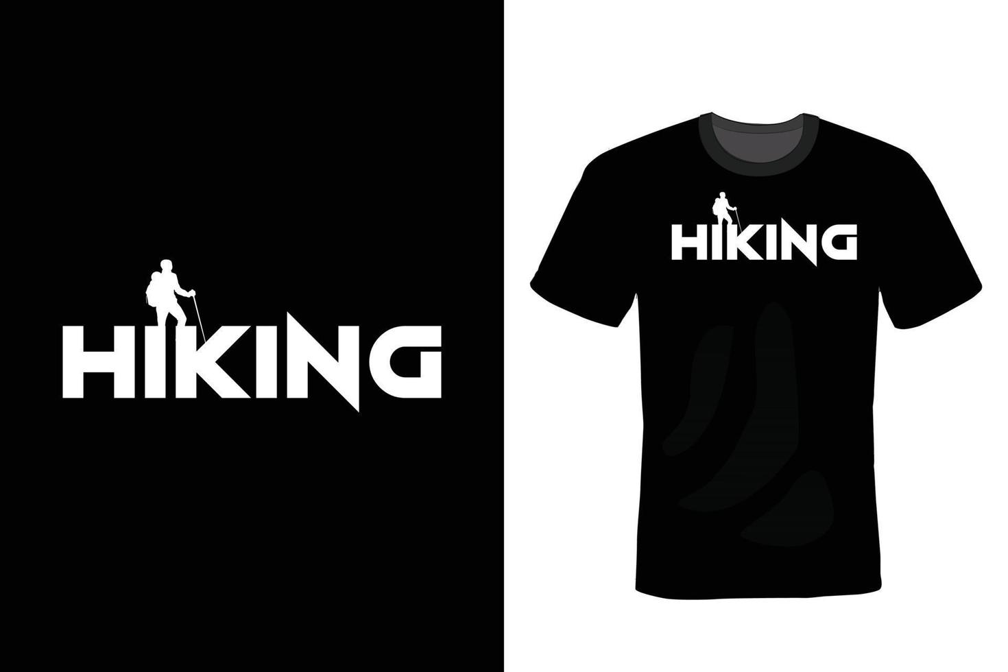 vandring t-shirt design, vintage, typografi vektor