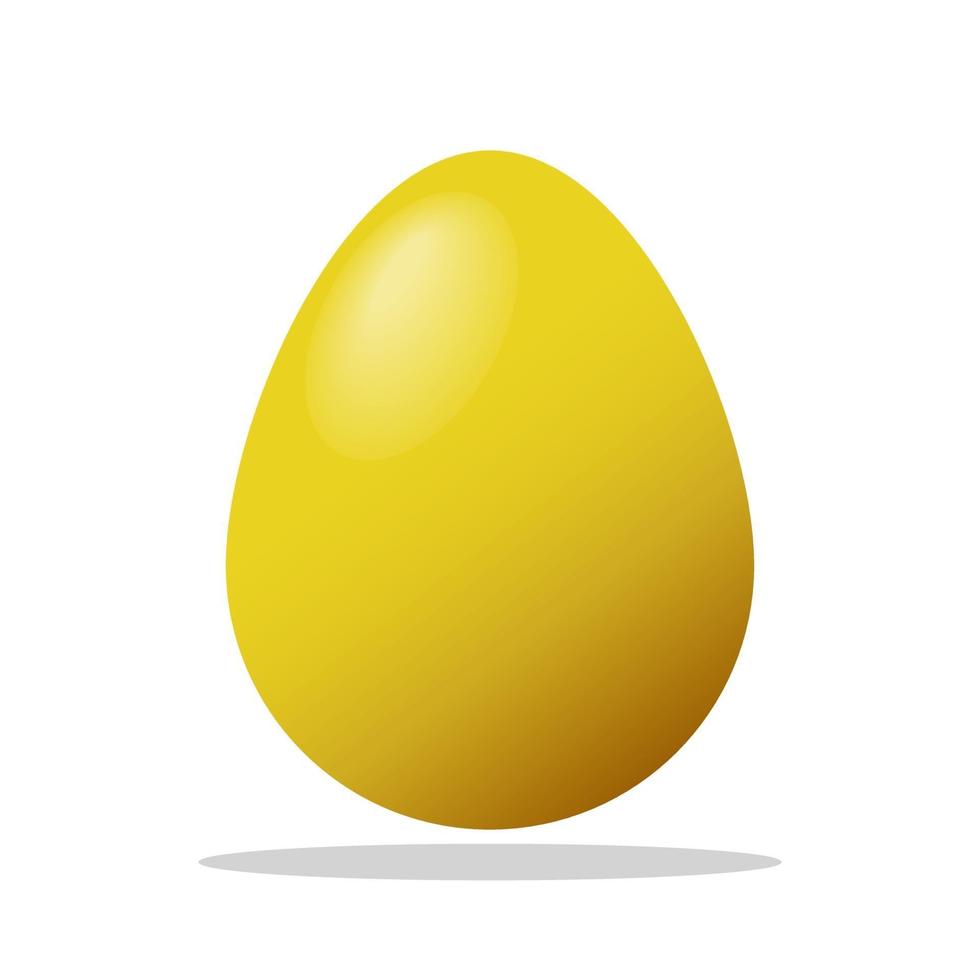 traditionellt påskägg. gyllene ägg. vektor