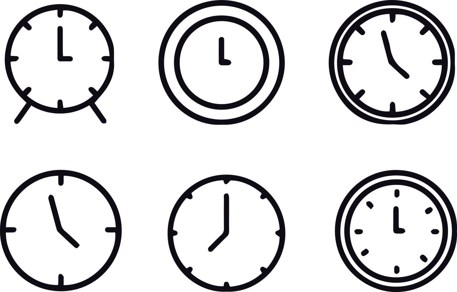 Uhr Gliederung Symbol Vektor Design