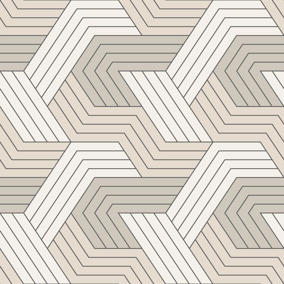 nahtloses Muster mit symmetrischen geometrischen Linien. sich wiederholende geometrische Kacheln. vektor