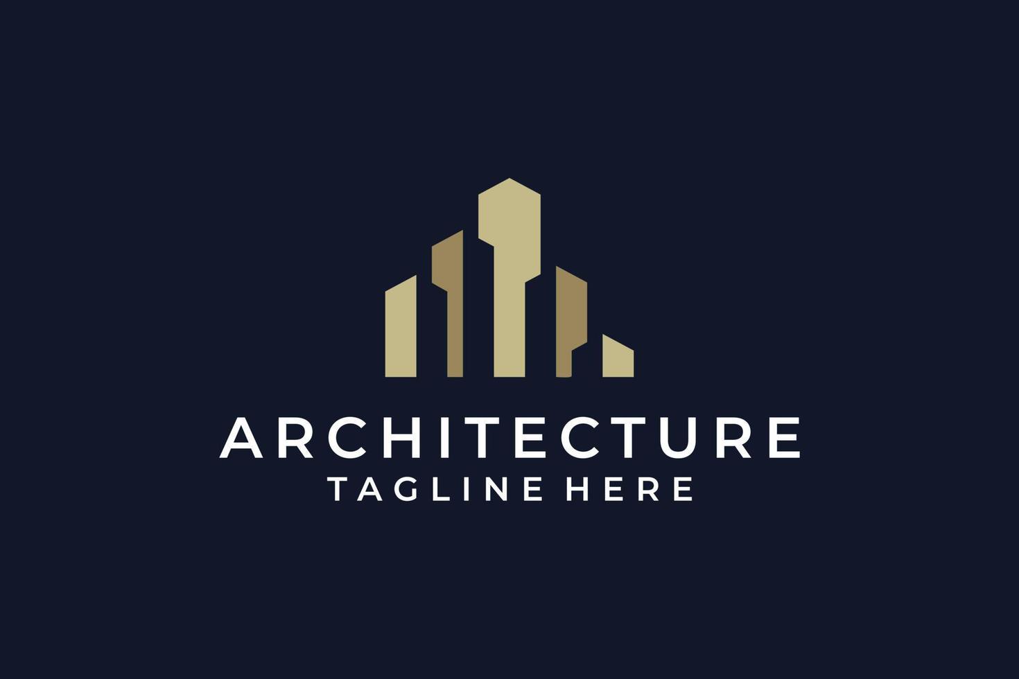 die Architektur Haus Wohn minimalistisch Logo Design vektor