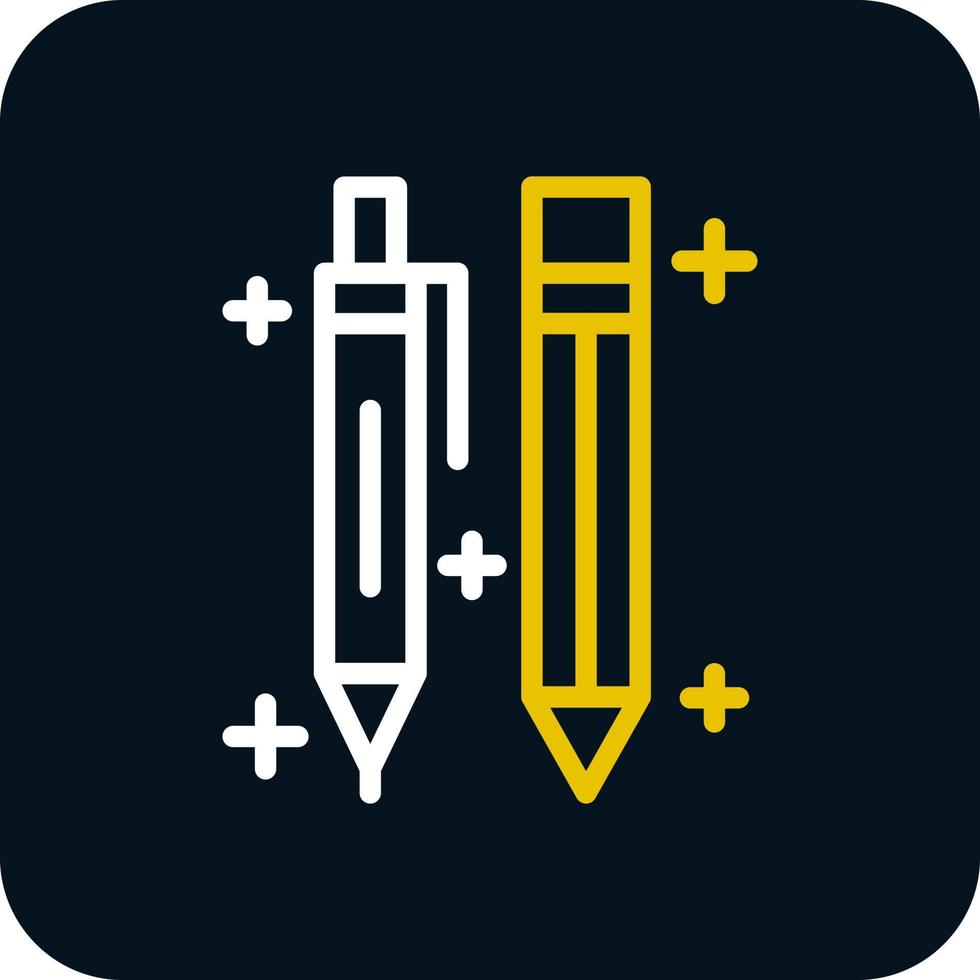 Stift und Bleistift-Vektor-Icon-Design vektor