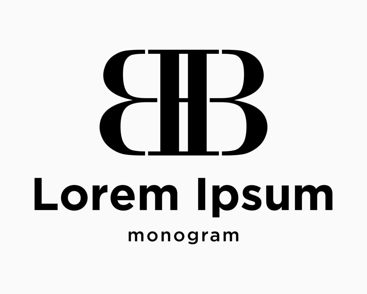 klassisk brev bb bh hb bhb monogram lyx årgång stil elegant skönhet varumärke identitet design vektor