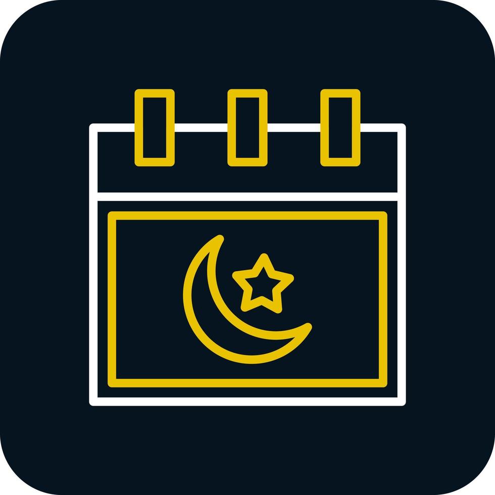 islamischer Kalender-Vektor-Icon-Design vektor