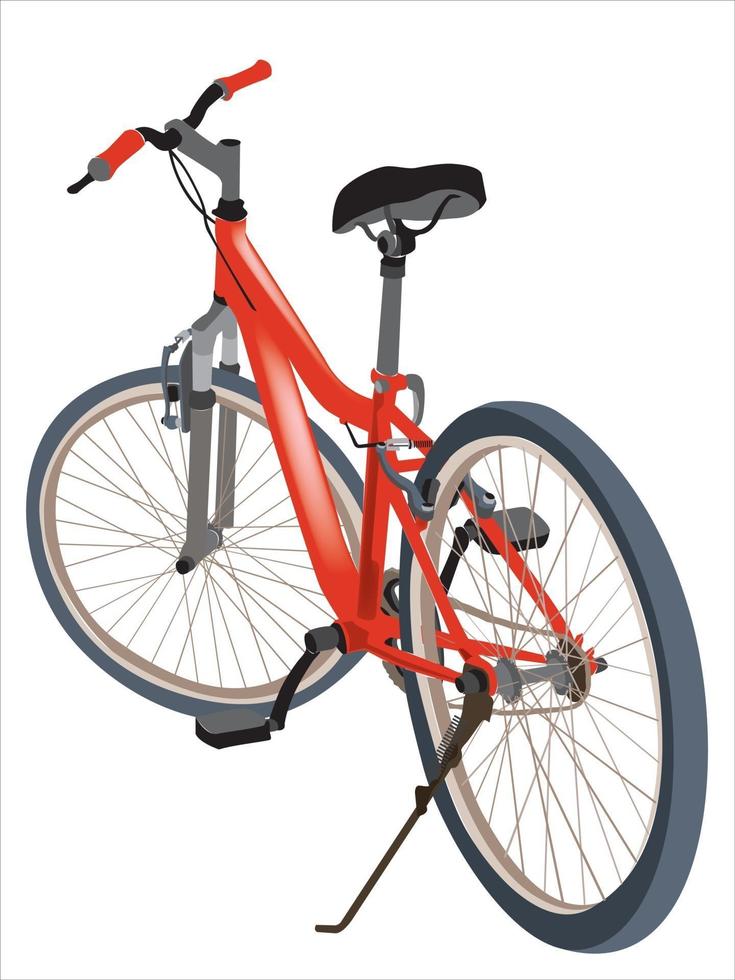 röd cykel på illustration grafisk vektor