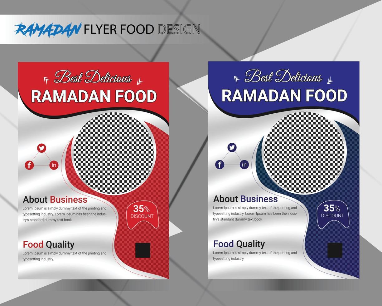 ramadan mat flygblad design mall vektor