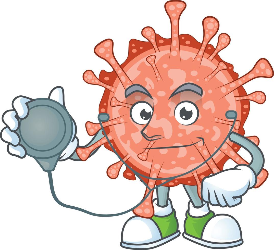en tecknad serie karaktär av bulbul coronavirus vektor