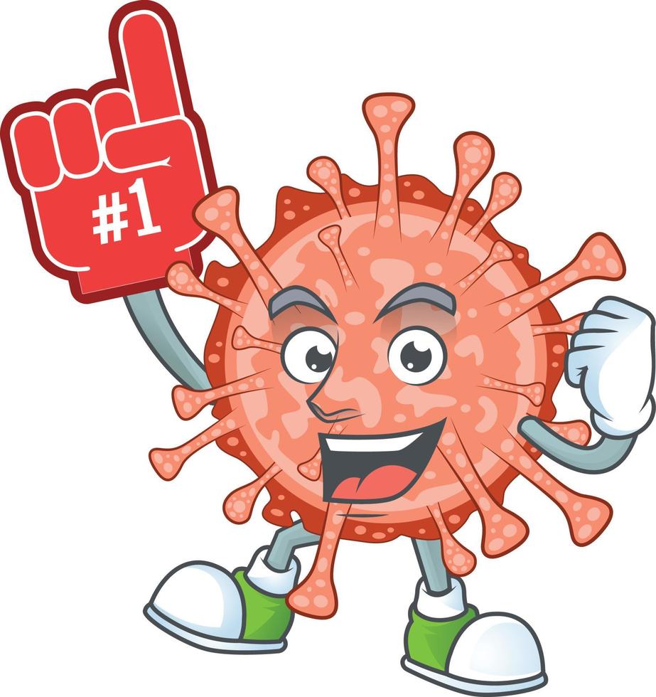ein Karikatur Charakter von bulbul Coronavirus vektor