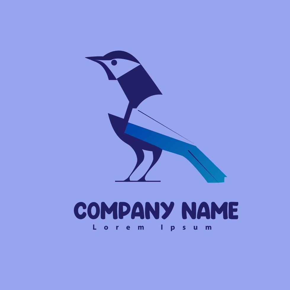 Vogel Logo Blau Farbe vektor