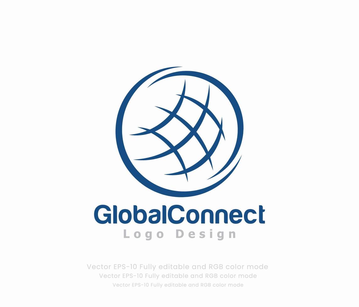 Welt Globus Logo oder global Logo vektor