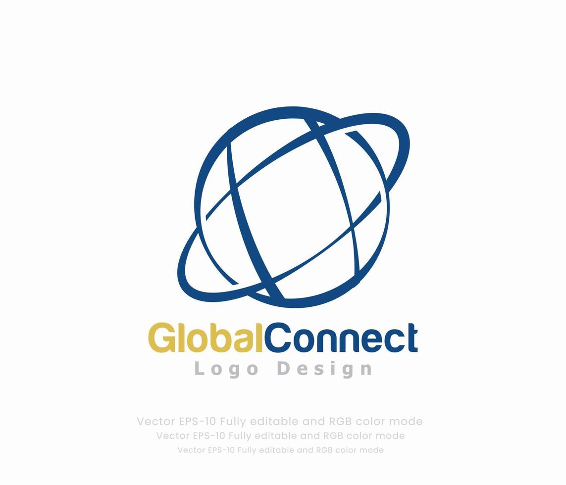 Welt Globus Logo oder global Logo vektor