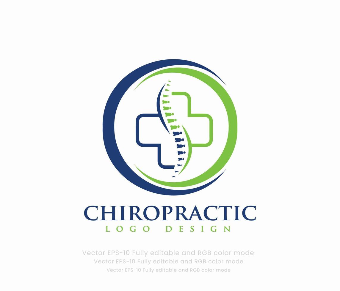 Chiropraktik Logo oder Klinik Logo vektor