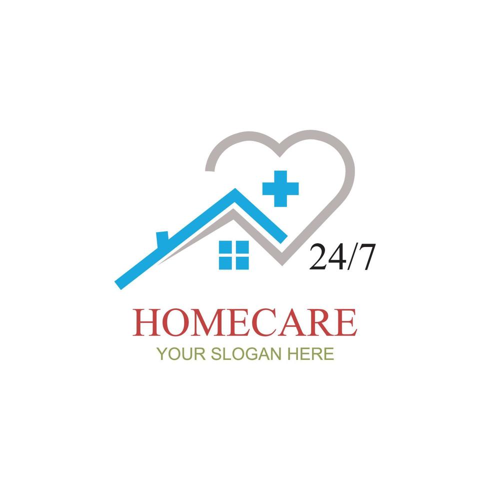 Zuhause Pflege Logo Vorlage, medizinisch Zuhause Logo vektor