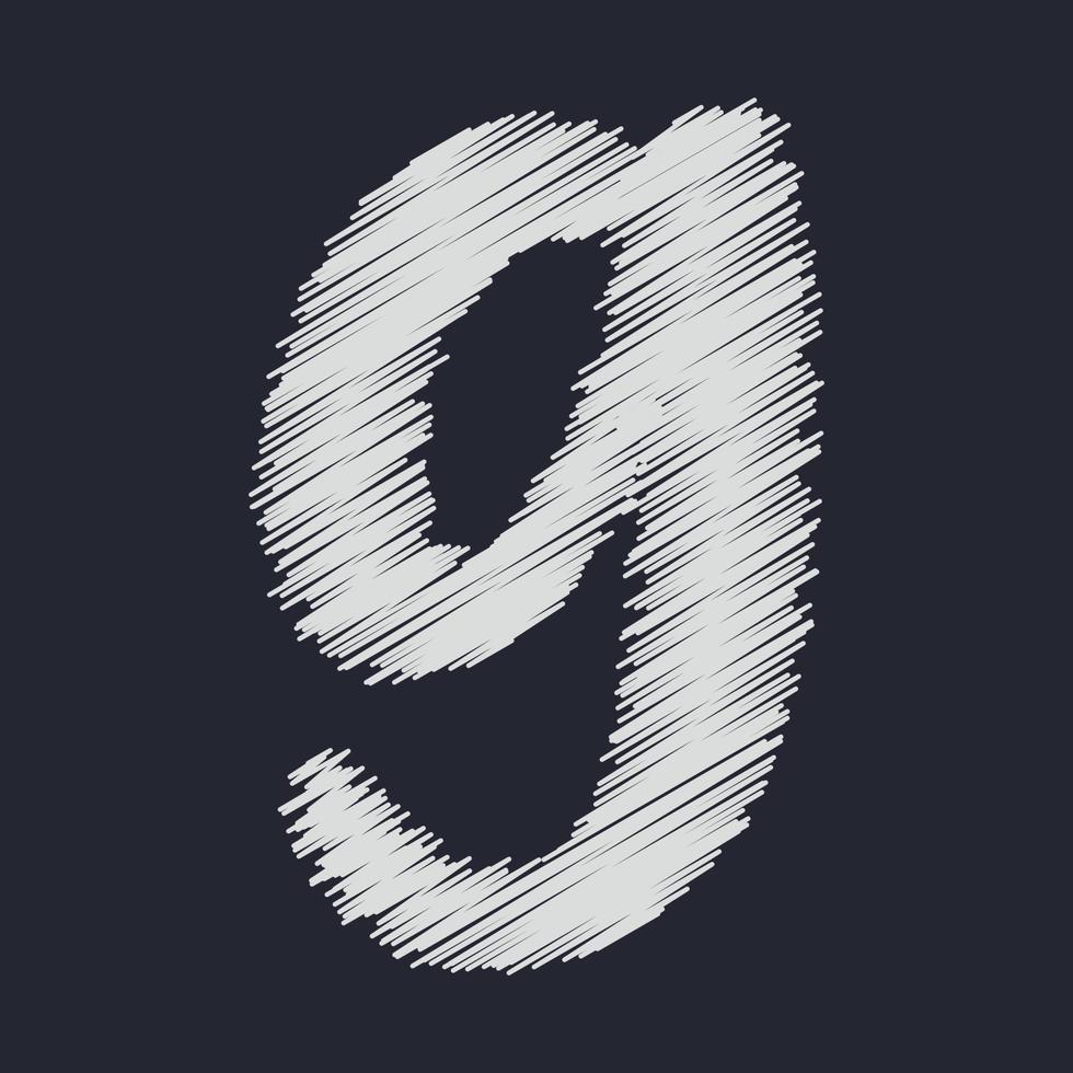3D-Darstellung des kleinen Buchstaben g vektor