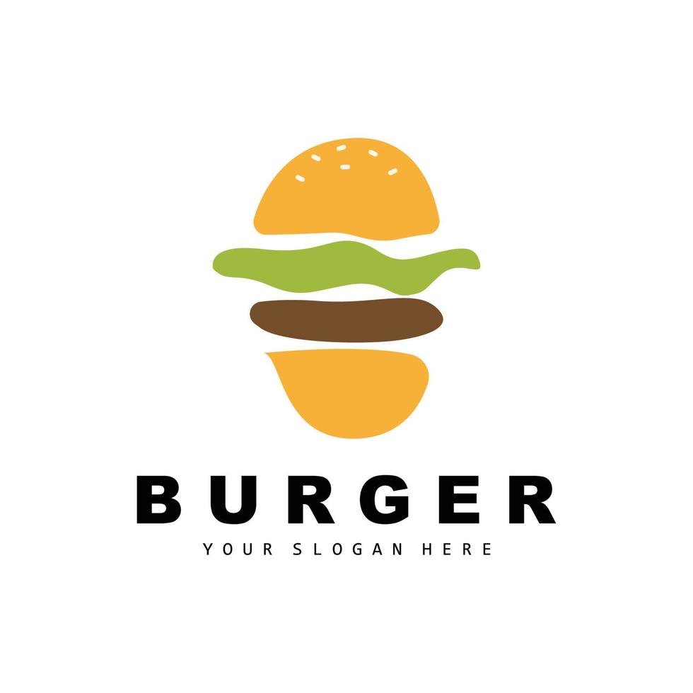 Burger Logo, schnell Essen Design, Brot und Gemüse Vektor, schnell Essen Restaurant Marke Symbol Illustration vektor