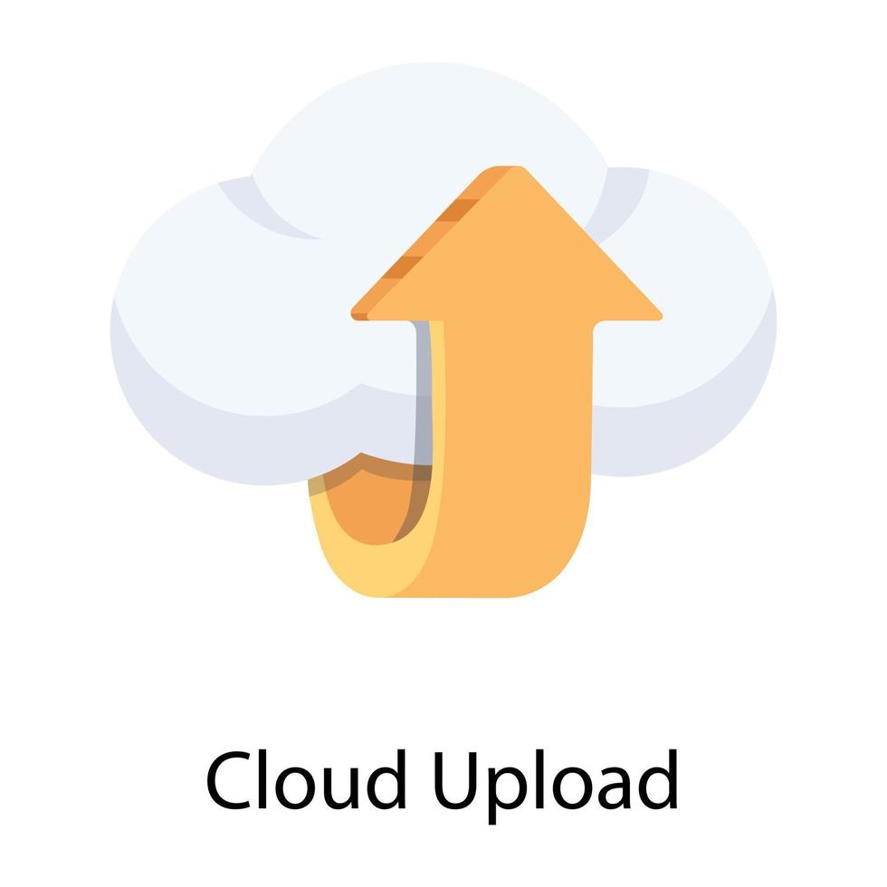 Trendiger Cloud-Upload vektor
