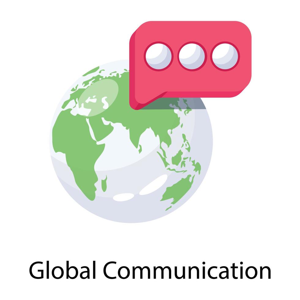 trendig global kommunikation vektor
