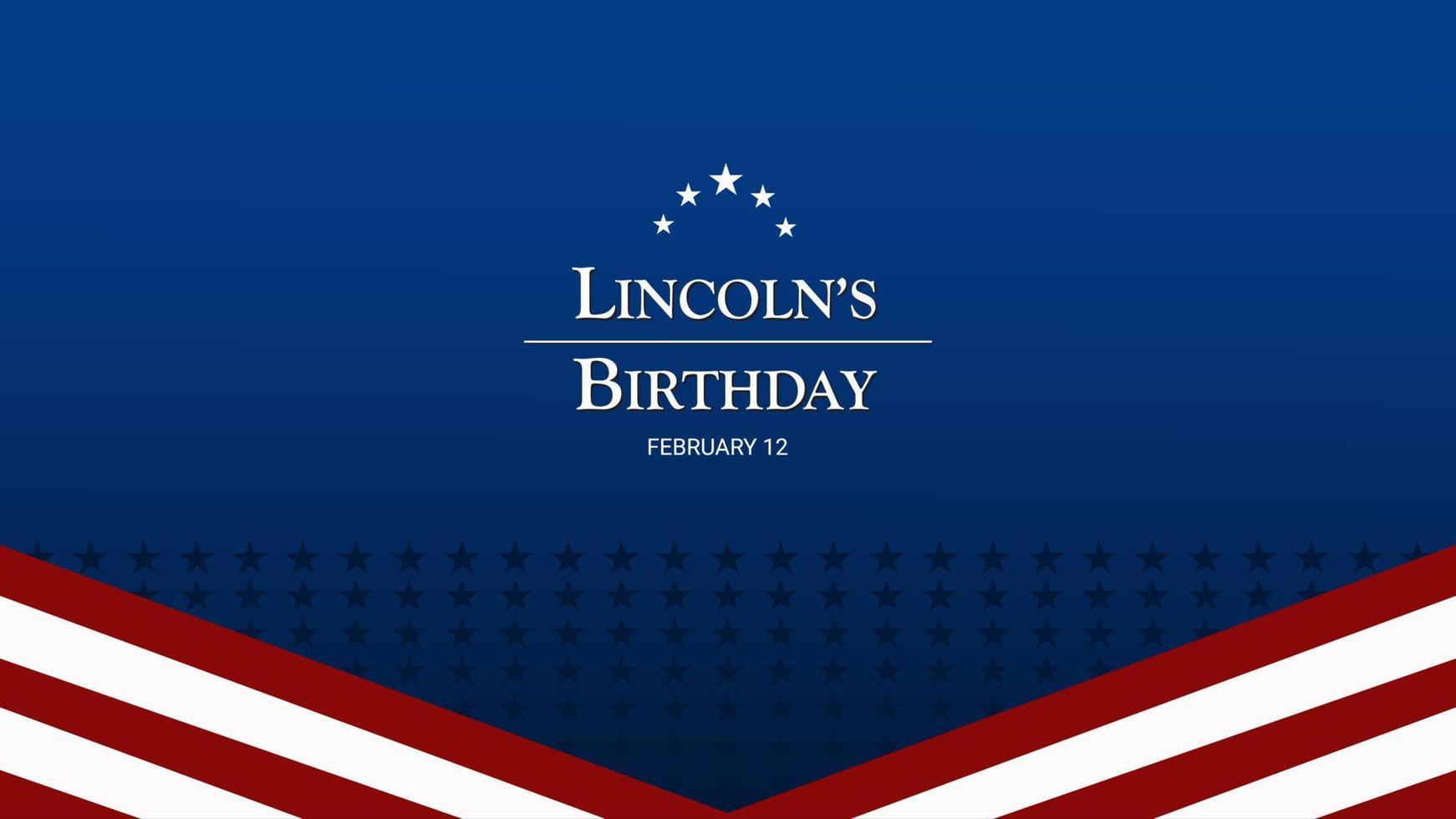 lincolns Geburtstag Hintergrund Vektor Illustration