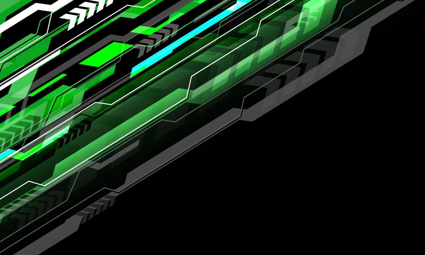 abstrakt schwarz grau Grün Linie Cyber futuristisch Technologie geometrisch Pfeil dynamisch mit leer Raum kreativ Design modern futuristisch Hintergrund Vektor
