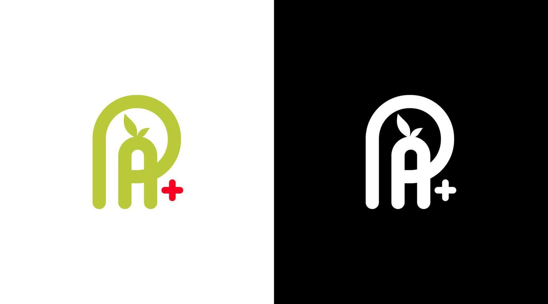 Brief pa Logo mit Blätter Vektor Initiale Monogramm Symbol Stil Design Vorlage
