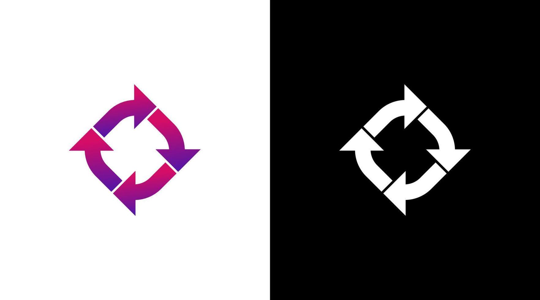 återvinna logotyp och miljö- vektor monogram ikon design mall