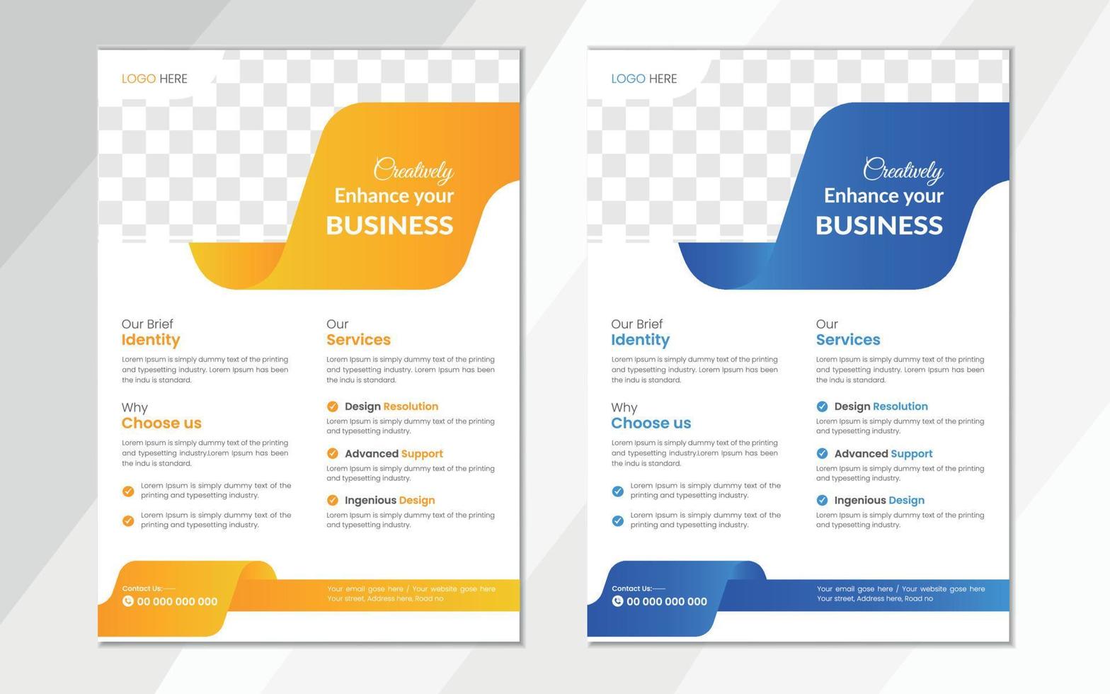 Corporate-Business-Flyer-Design-Vorlage. vektor