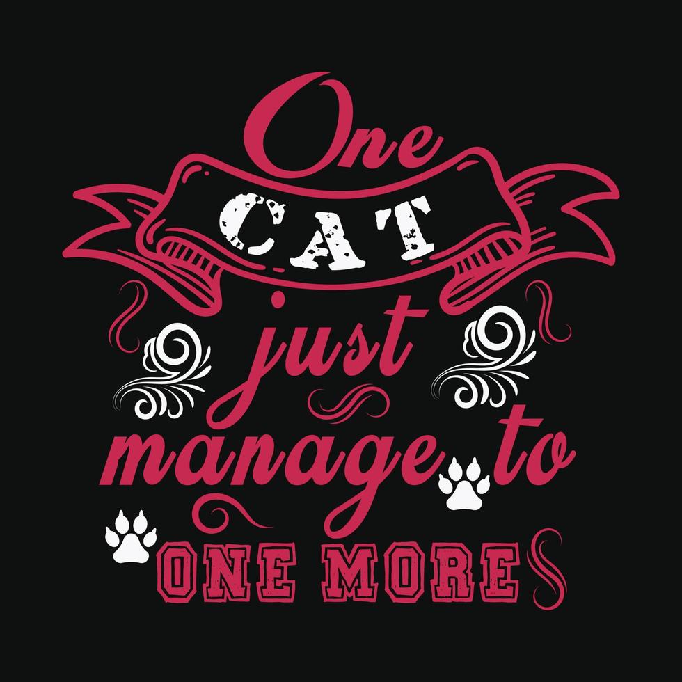 Katzen-T-Shirt-Design vektor