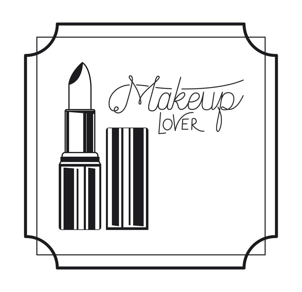 Lippenstift Make-up im Rahmen vektor