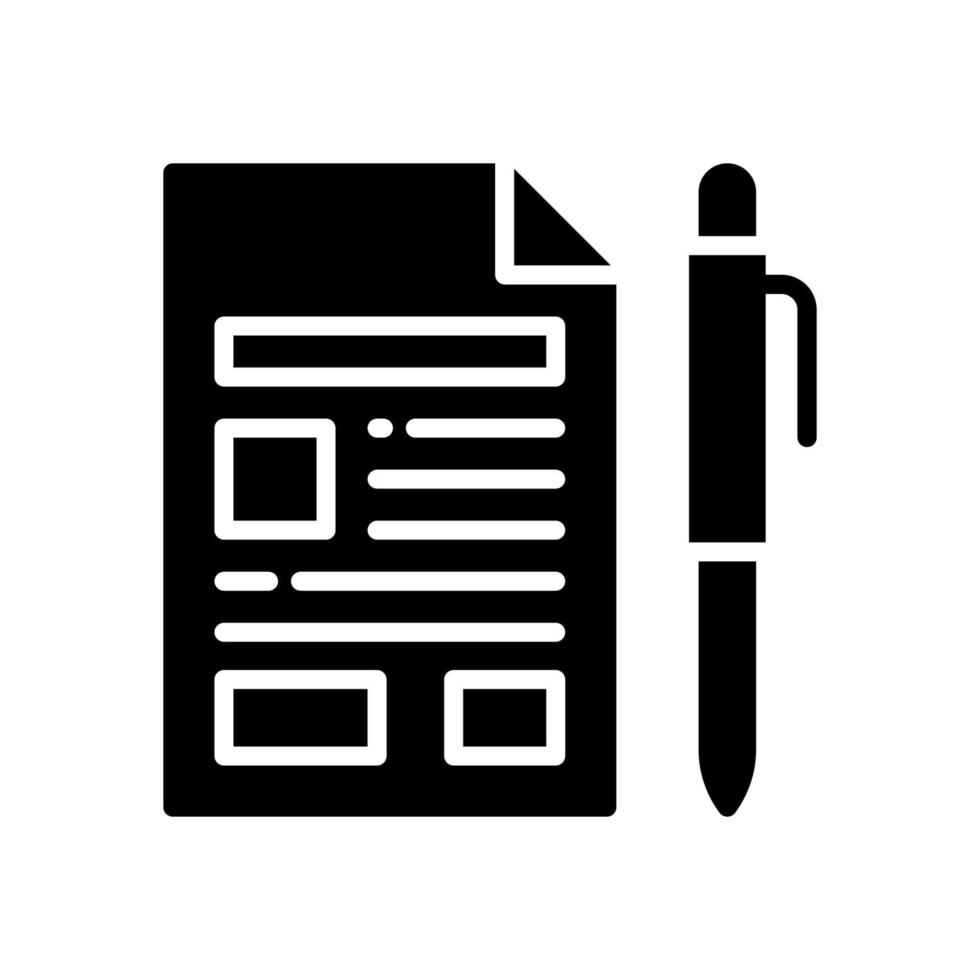 Vertrag Symbol zum Ihre Webseite Design, Logo, Anwendung, ui. vektor