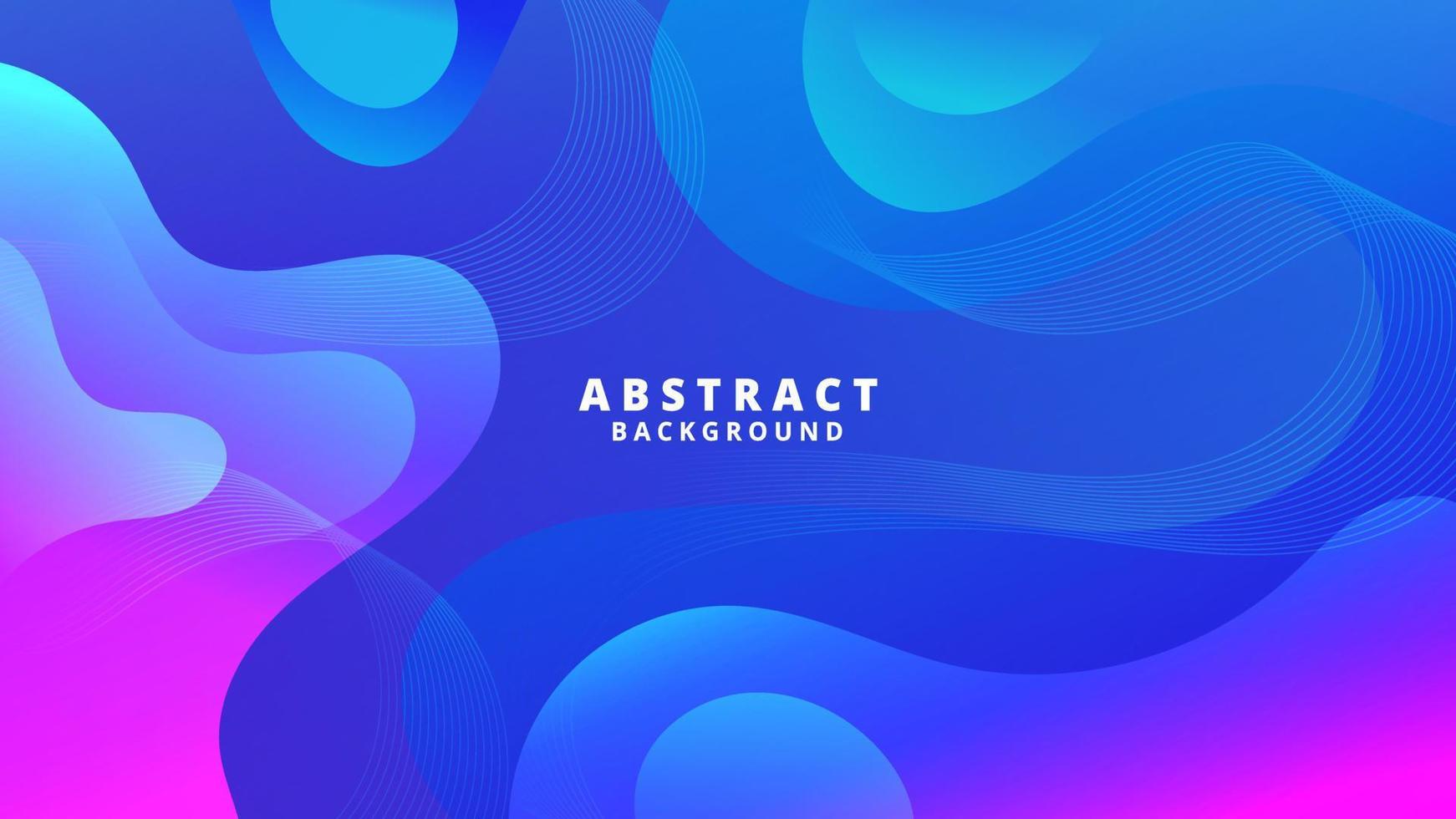 abstrakt Gradient Blau und lila Flüssigkeit Welle Hintergrund vektor