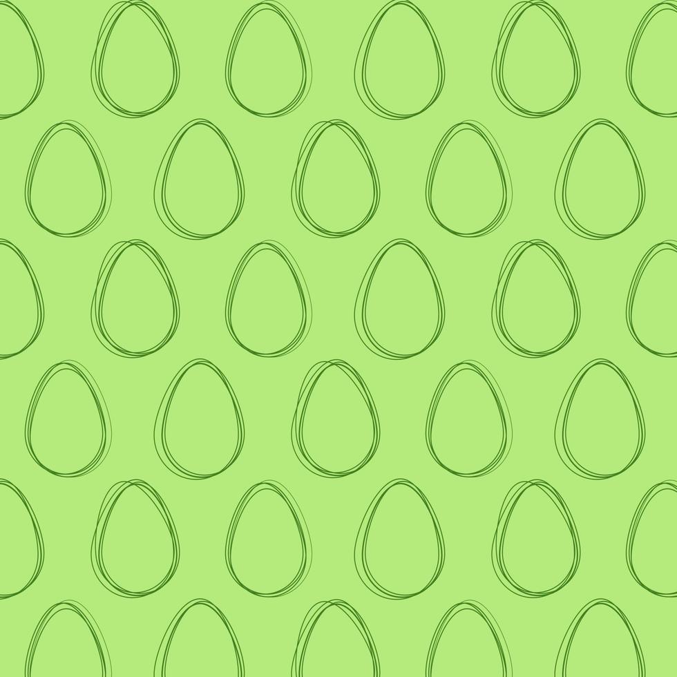 Ostern Muster. Ostern Eier mit Linien isoliert auf Grün hintergrund.urlaub Dekoration zum Ostern Urlaub. Vektor Illustration