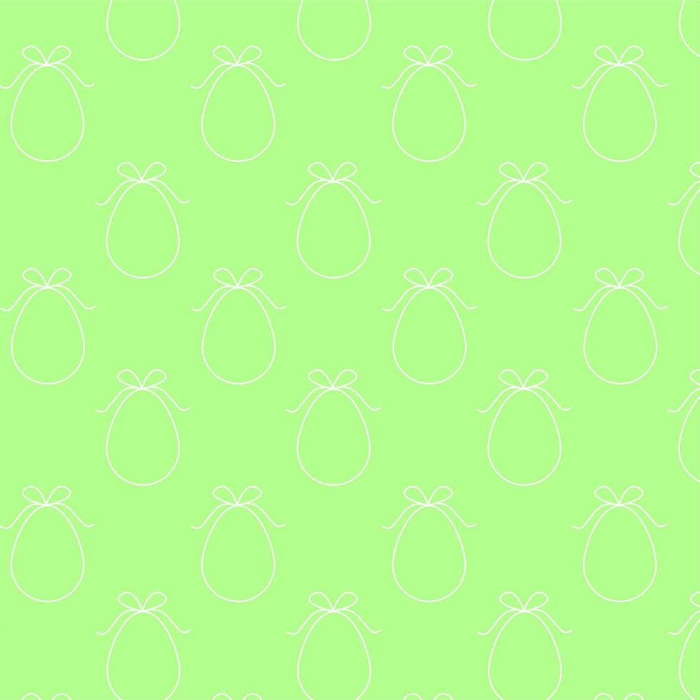 glücklich Ostern patern mit Linie Eier auf Grün Hintergrund. zum Postkarte, Karte, Einladung, Poster, Banner Vorlage Beschriftung Typografie. Vektor Illustration