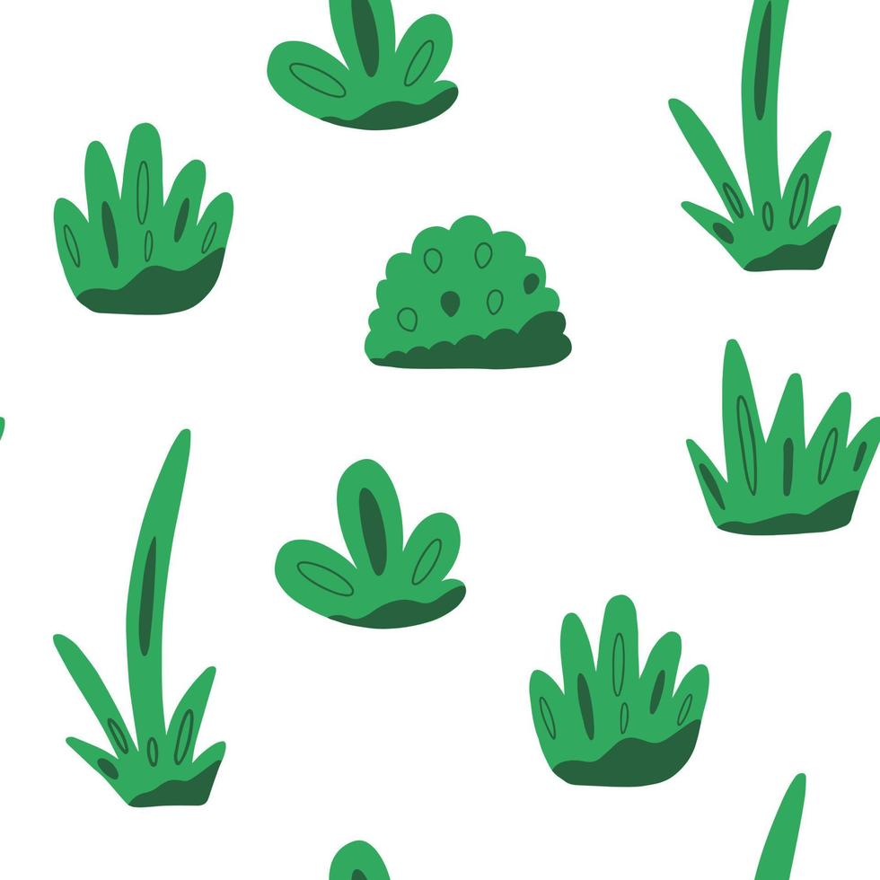 enkel grön buske mönster vektor