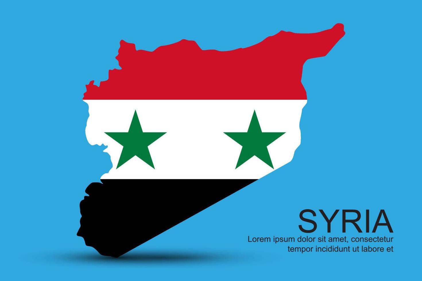 syrien flagga illustration i vektor design