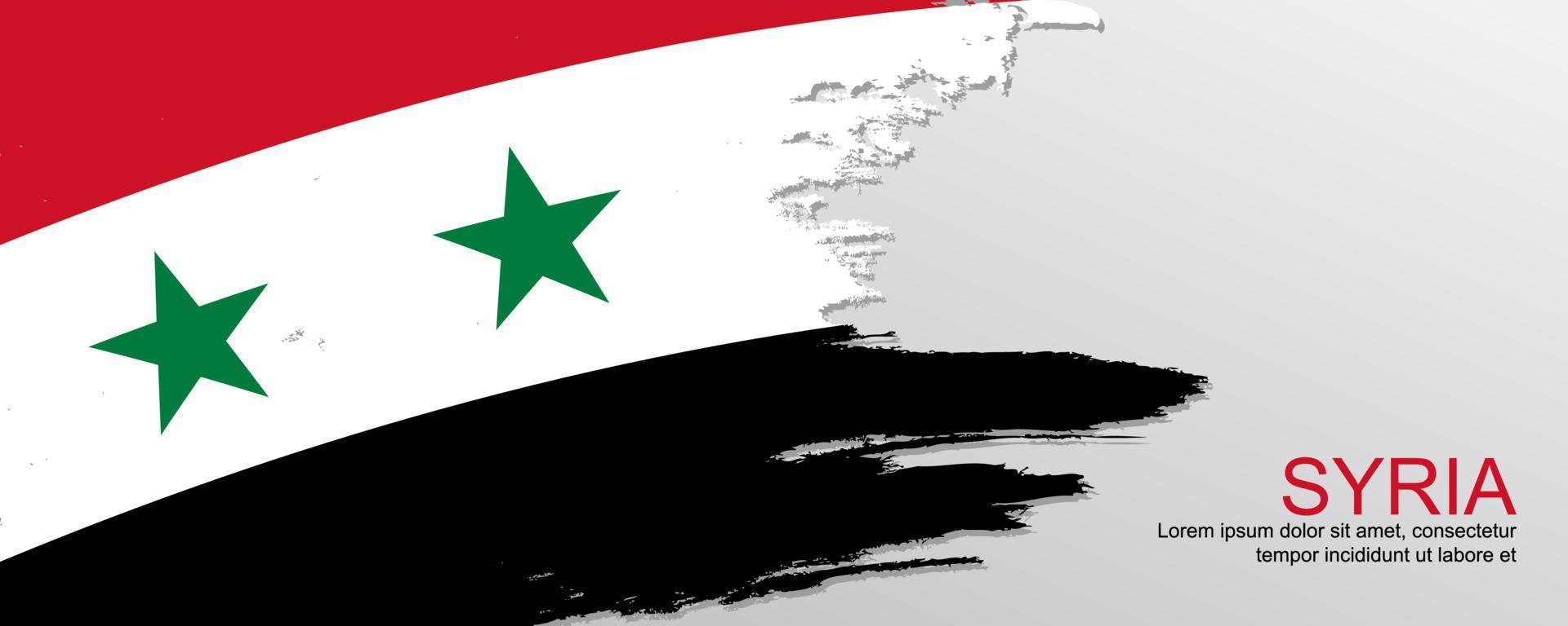 syrien flagga illustration i vektor design