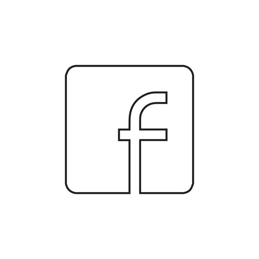 sociala medier facebook logo ikon vektor