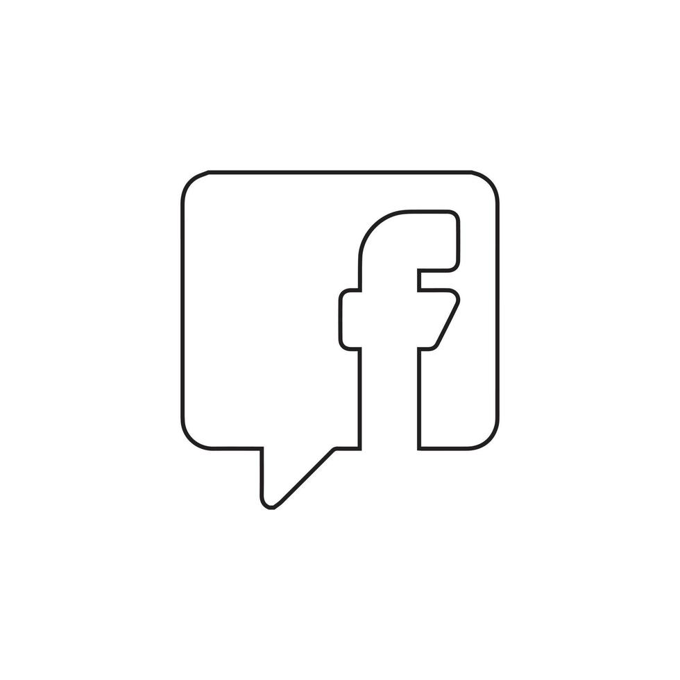 sociala medier facebook logo ikon vektor