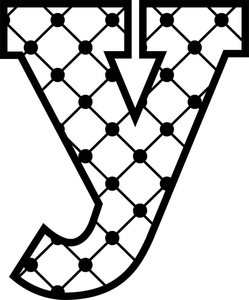 svart spets monogram mönster design vektor
