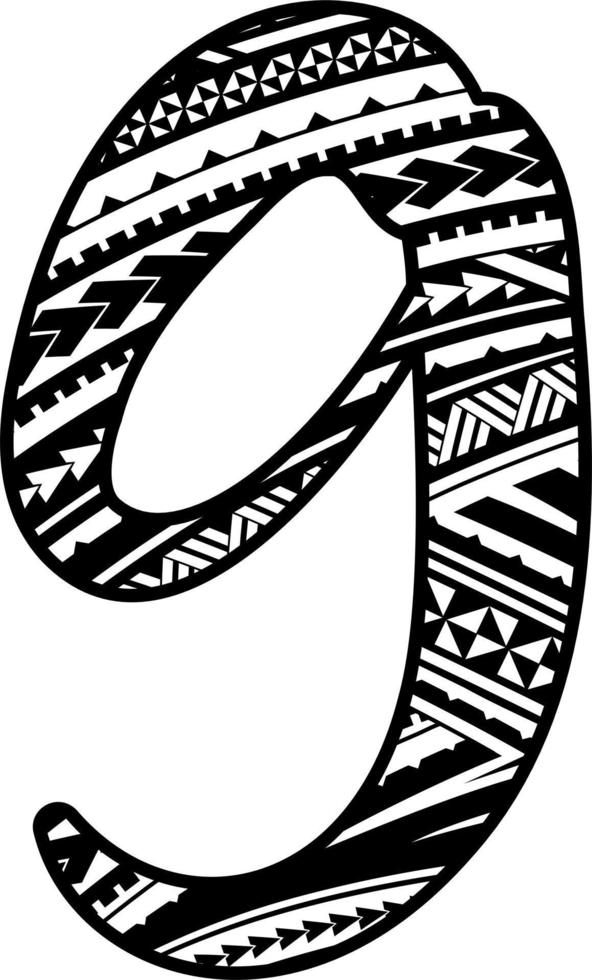 kursiv Maori Mandala Alphabet Briefe vektor