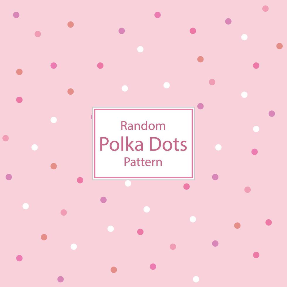 sömlös rosa och vit slumpmässig polka prickar mönster vektor