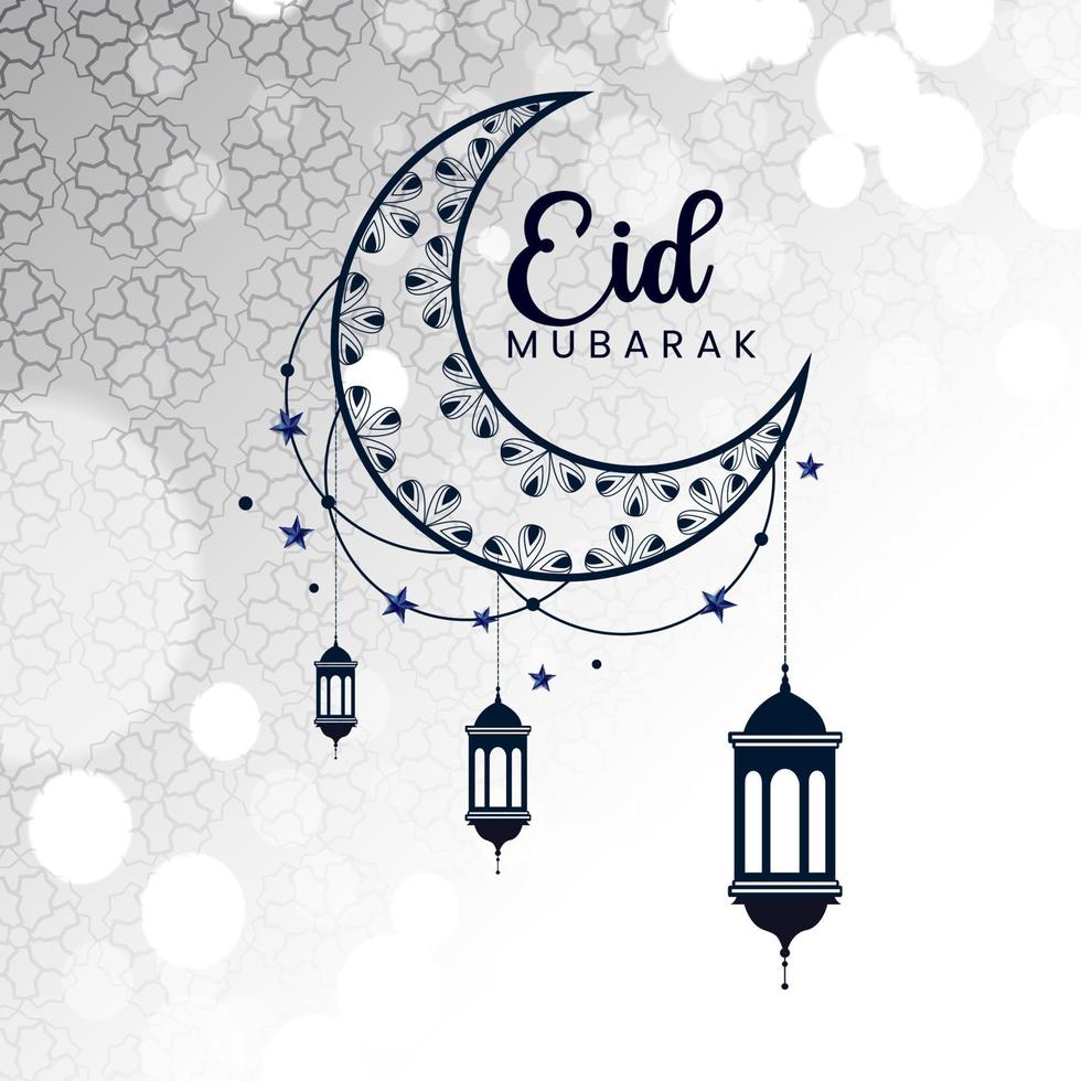 eid Mubarak und Ramadan kareem Hintergründe vektor