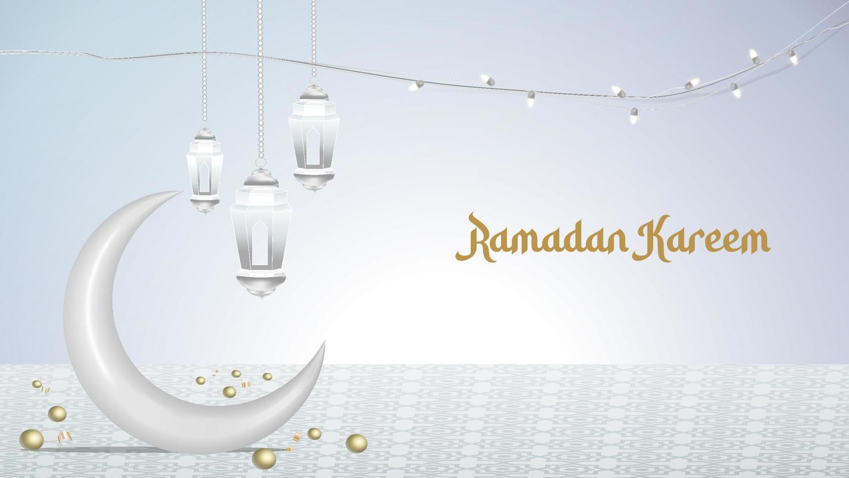 eid Mubarak und Ramadan kareem Hintergründe vektor